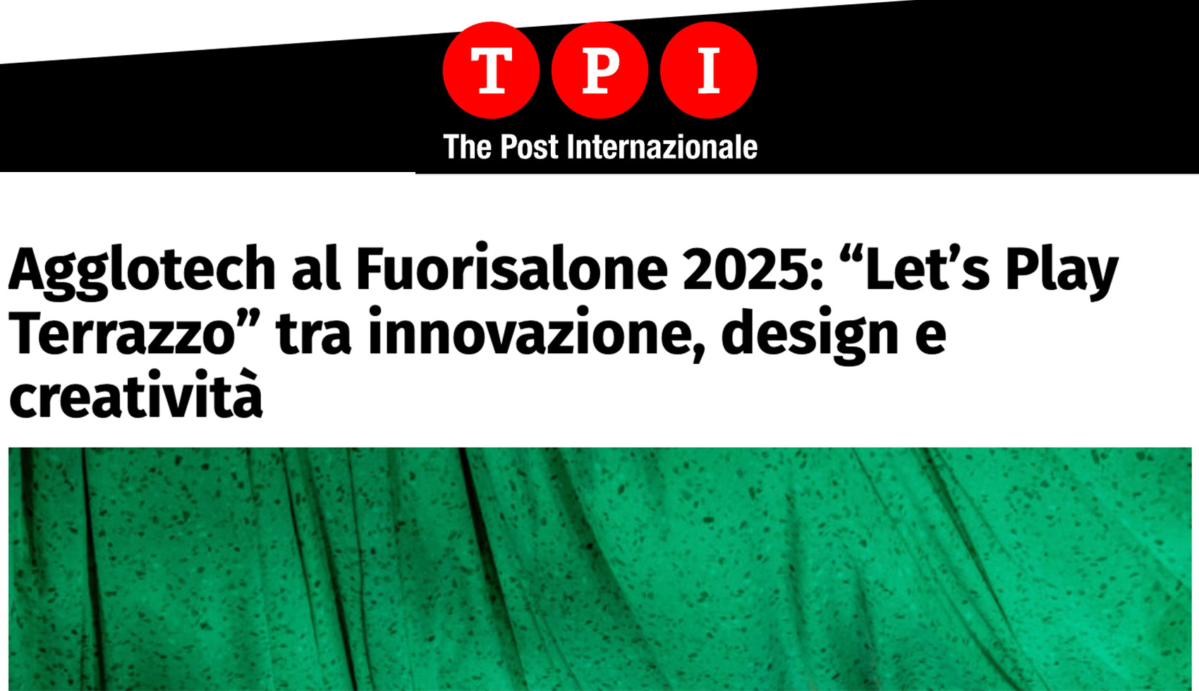 Agglotech al Fuorisalone 2025 | Let’s Play Terrazzo tra innovazione design e creatività
