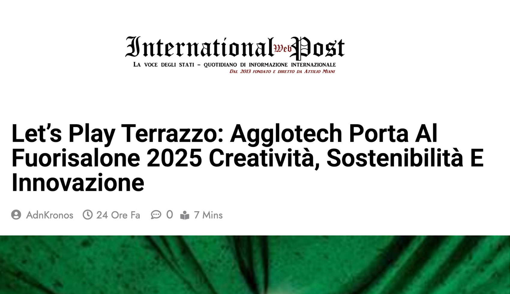 Let’s Play Terrazzo: Agglotech Porta Al Fuorisalone 2025 Creatività, Sostenibilità E Innovazione